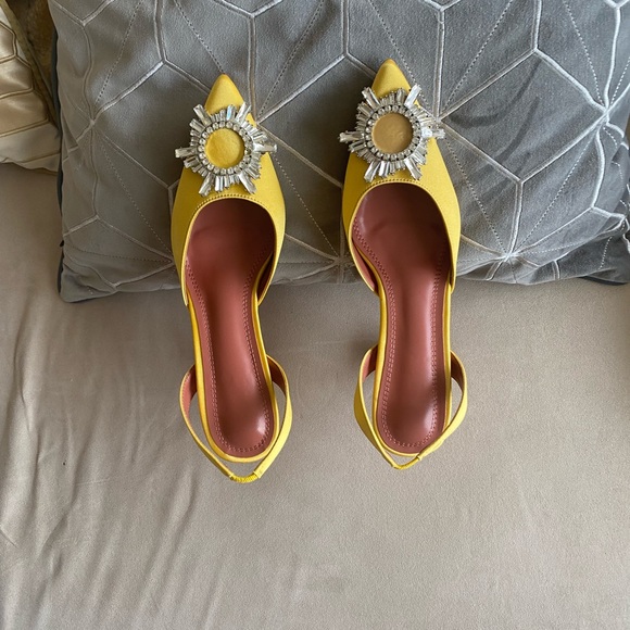 Satin Slinback strap. with Crystal embellished European size 38 US size 7.5 - Picture 3 of 8